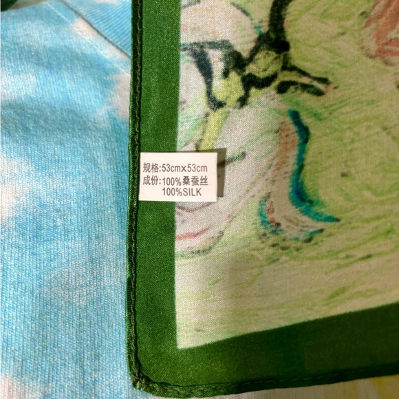 New Square Mulberry Silk Scarf - Picture 8 of 8